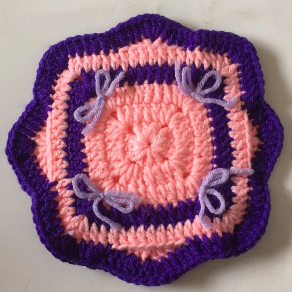 🐠 4 Handcrafted yarn pot holder/trivet/decoration